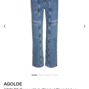 Agolde Denim Blue Cargo Jeans